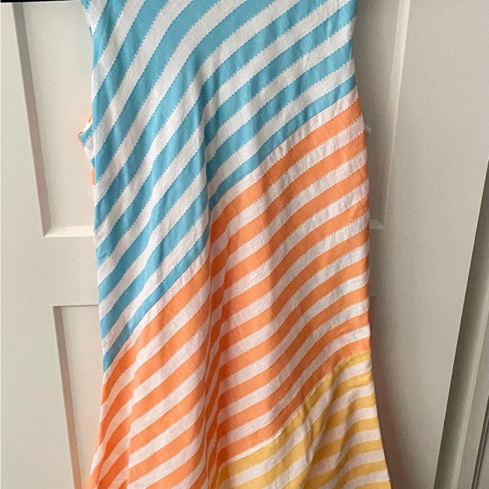 Parsley & Sage Pastel Striped Sleeveless Summer Dress - Picture 5 of 9
